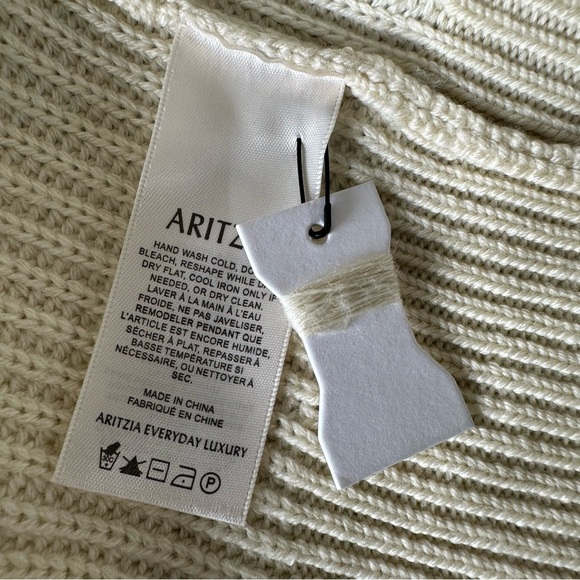 Wilfred Free Unwind Merino Wool Waist Open Cardigan XS Aritzia Butter Yellow - Picture 9 of 12